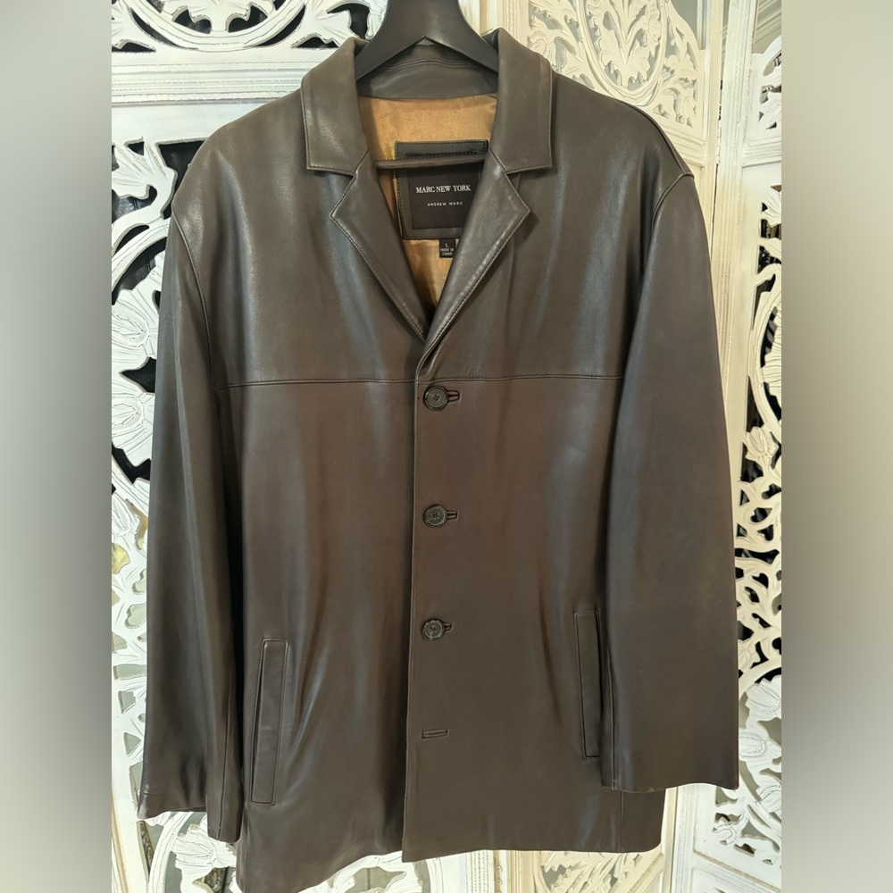 Marc New York by Andrew Marc leather blazerr